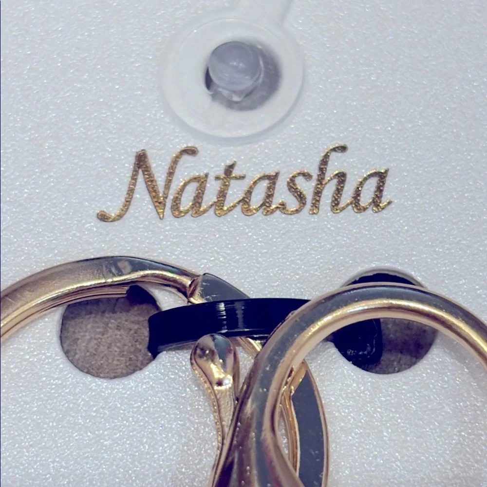 NWT Natasha Gold and Blue Unicorn Keychain / bag charm